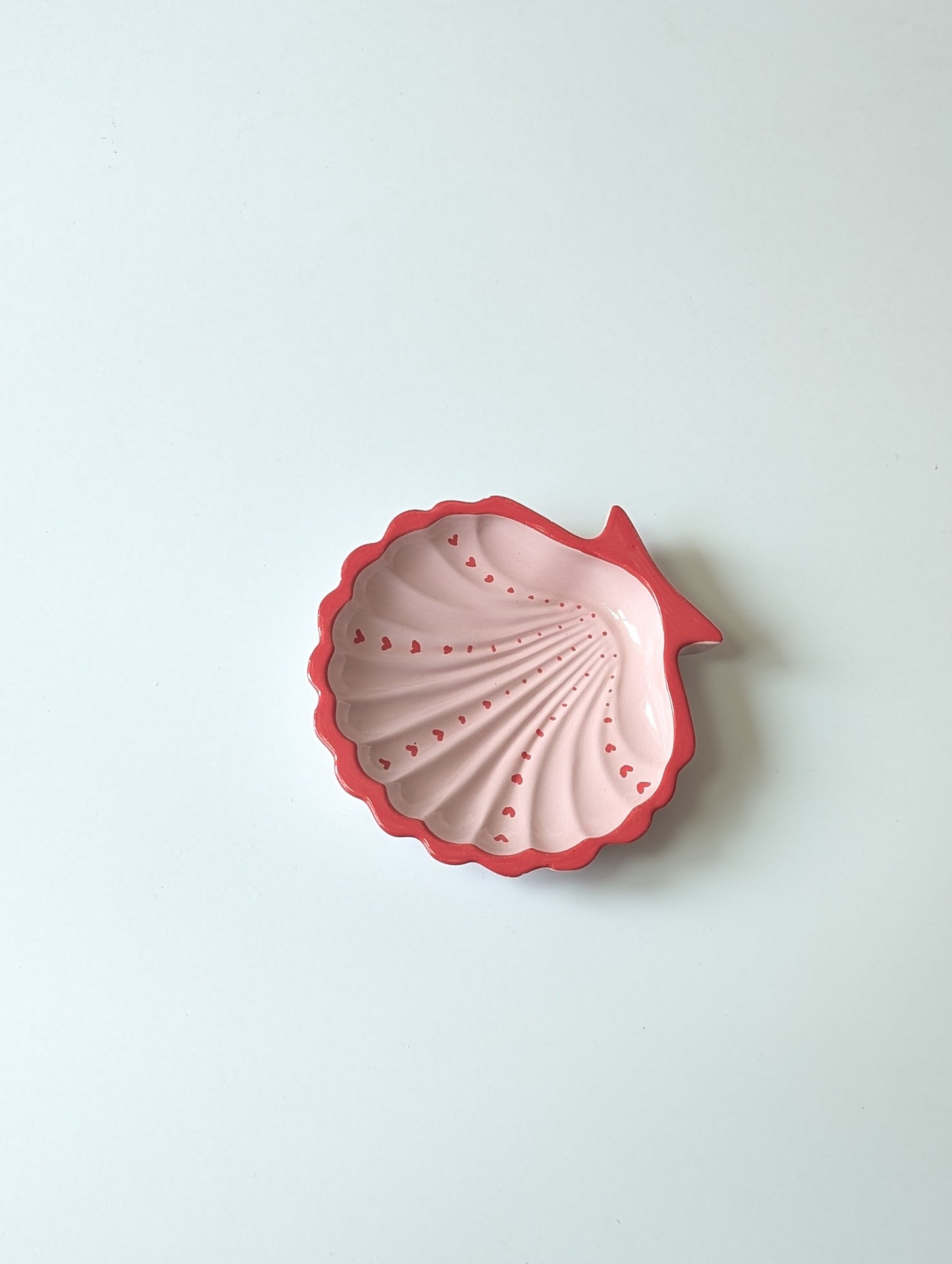 Heart Confetti Shell Trinket Tray