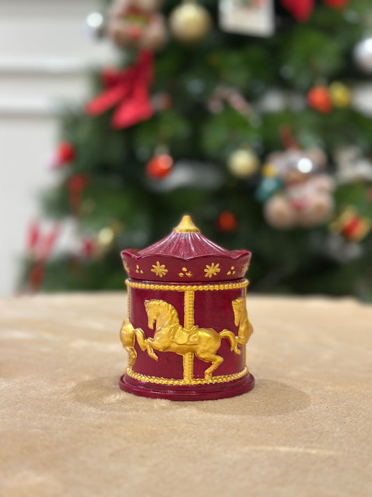 Carnival Jar Red and Gold