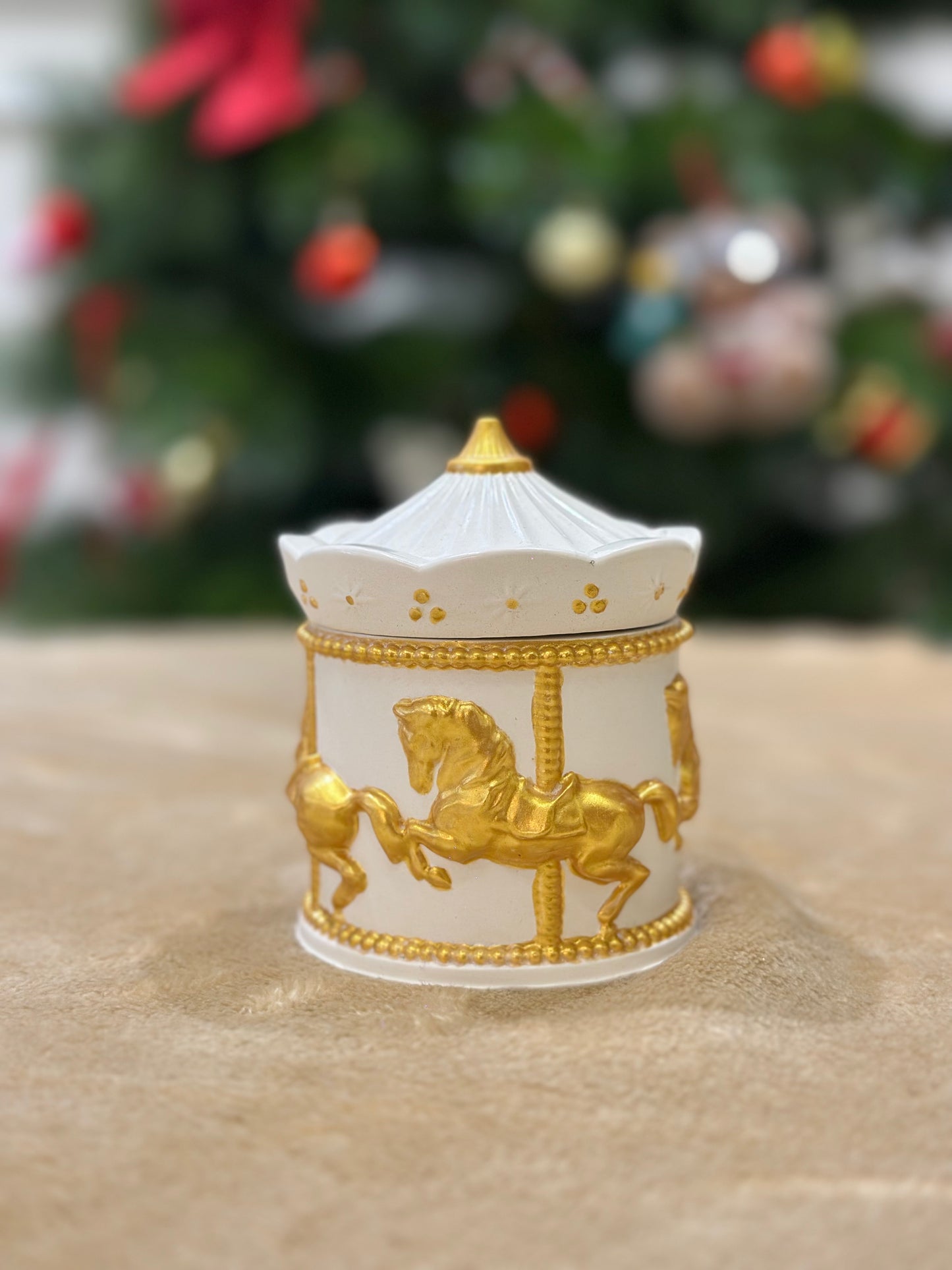 Carnival Jar White and gold