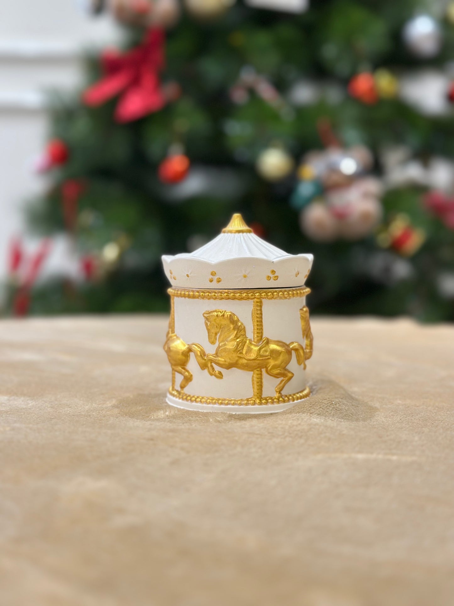 Carnival Jar White and gold