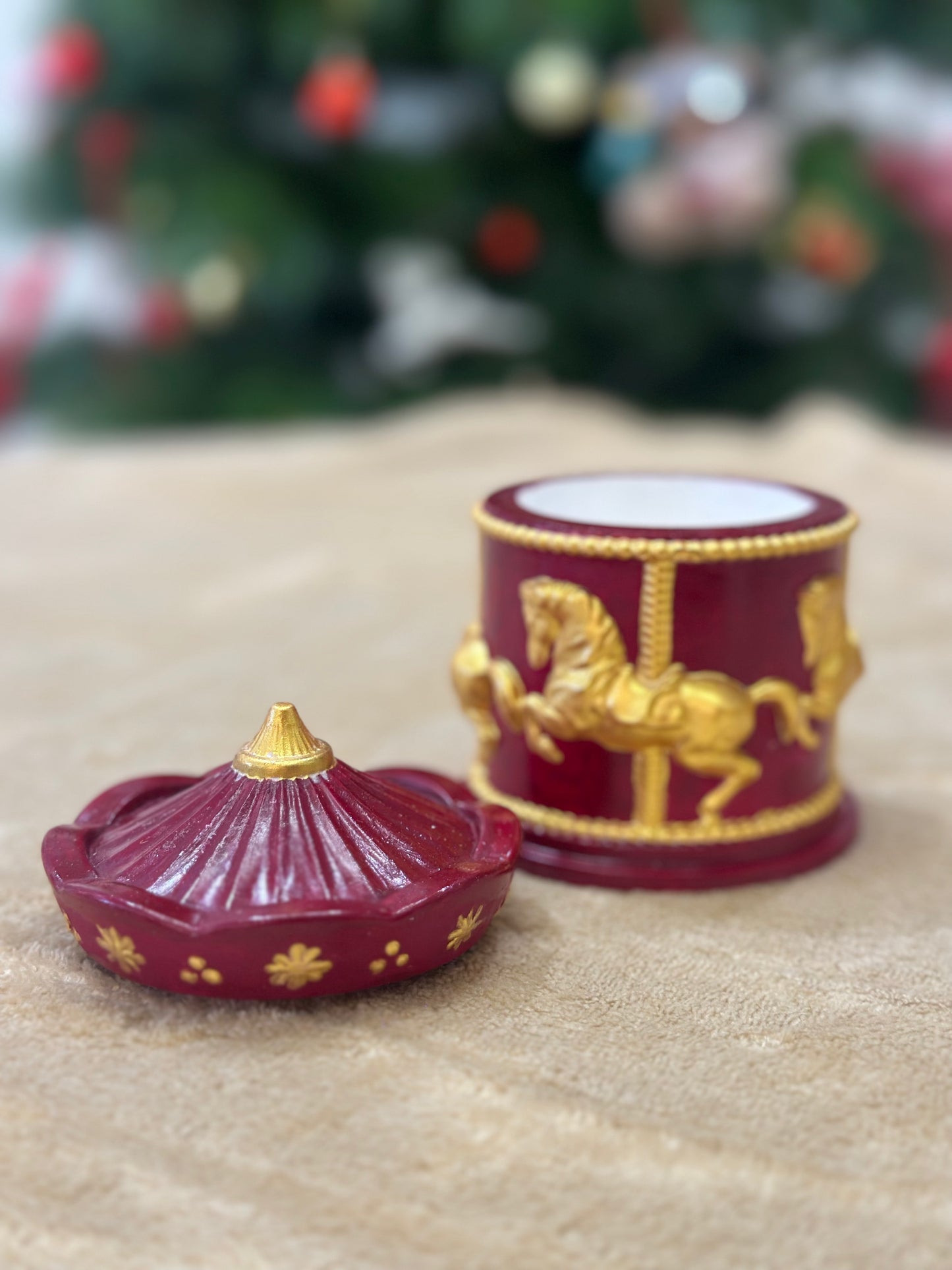 Carnival Jar Red and Gold