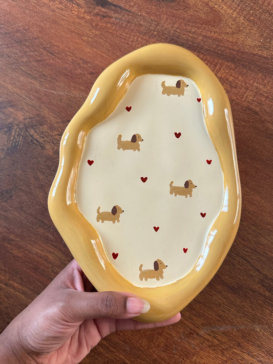 Dog lover cloud tray