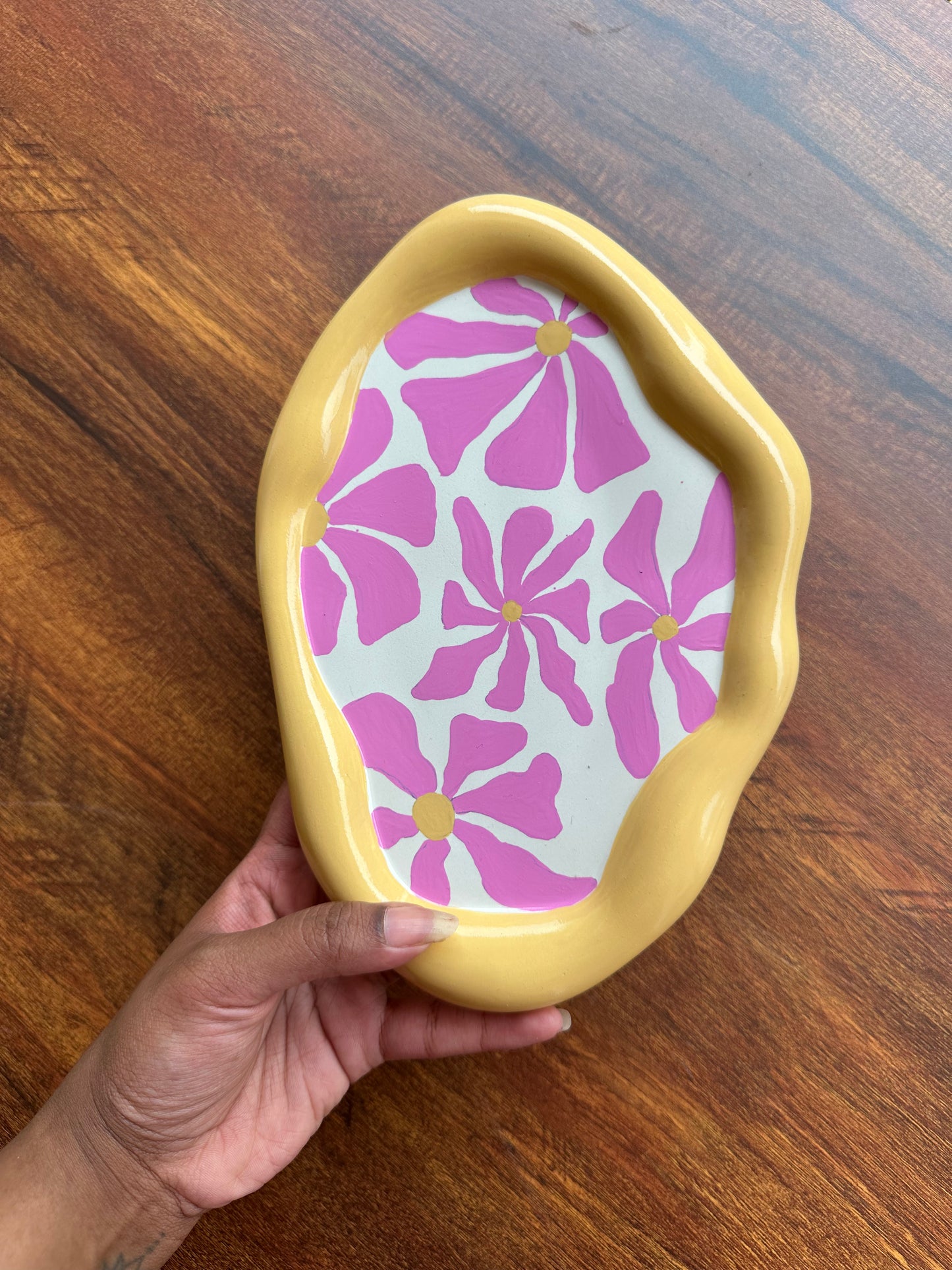 floral cloud tray