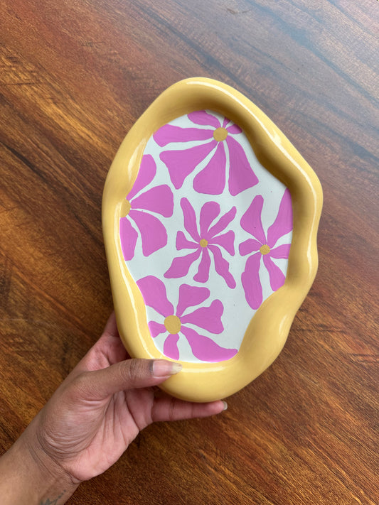 floral cloud tray