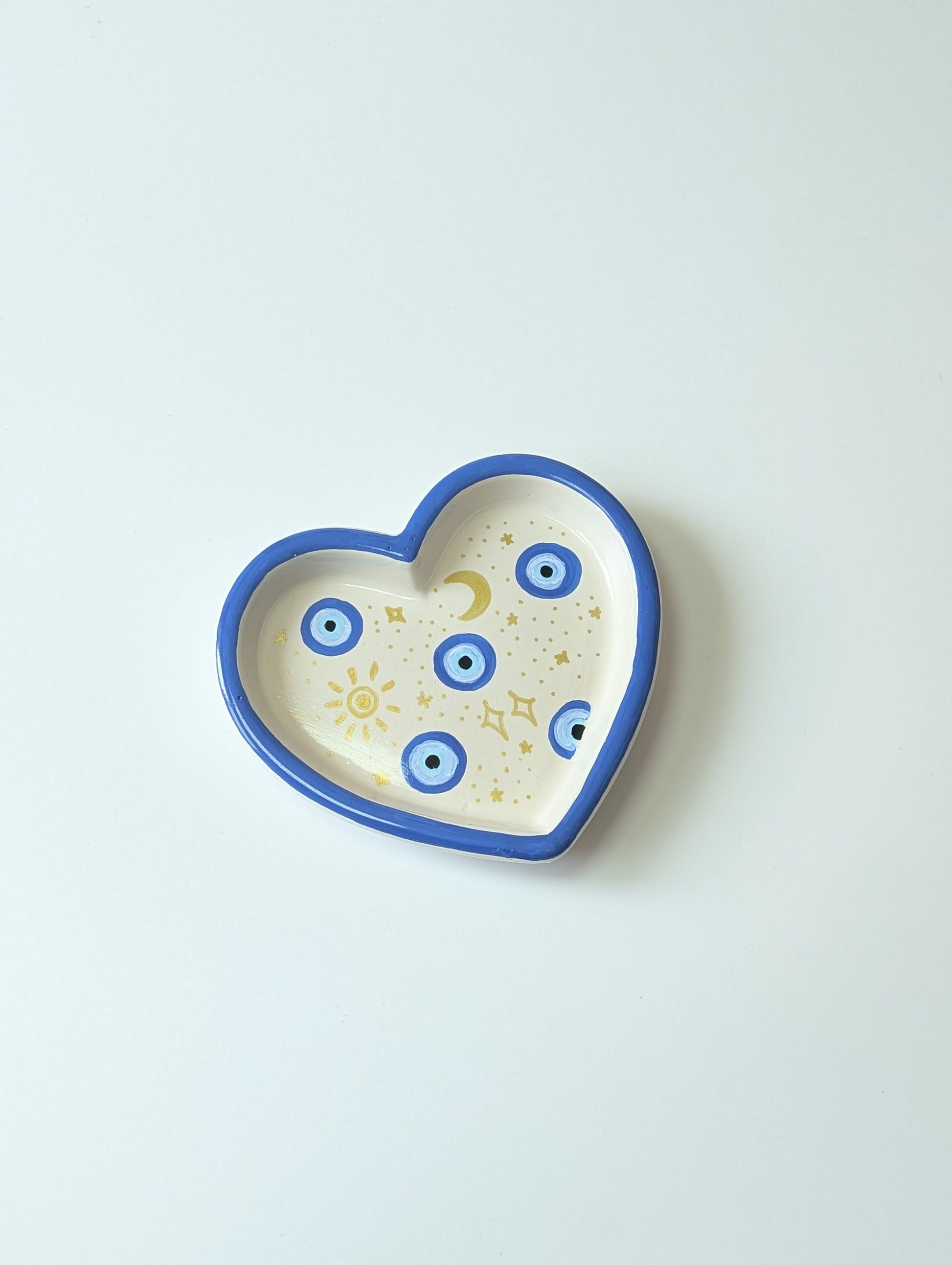 Evil Eye Heart Trinket Tray
