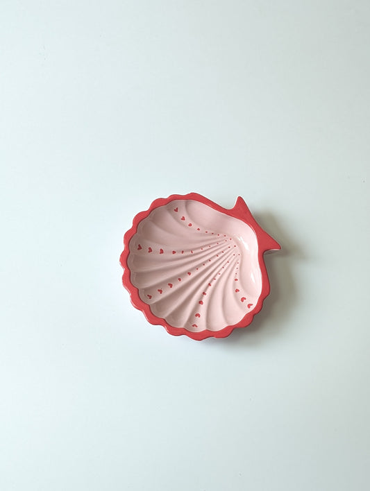Heart Confetti Shell Trinket Tray