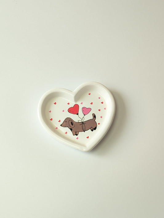 Puppy Love Heart Trinket Tray